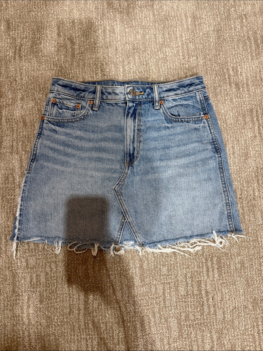 Classic Light Blue Denim Mini Skirt